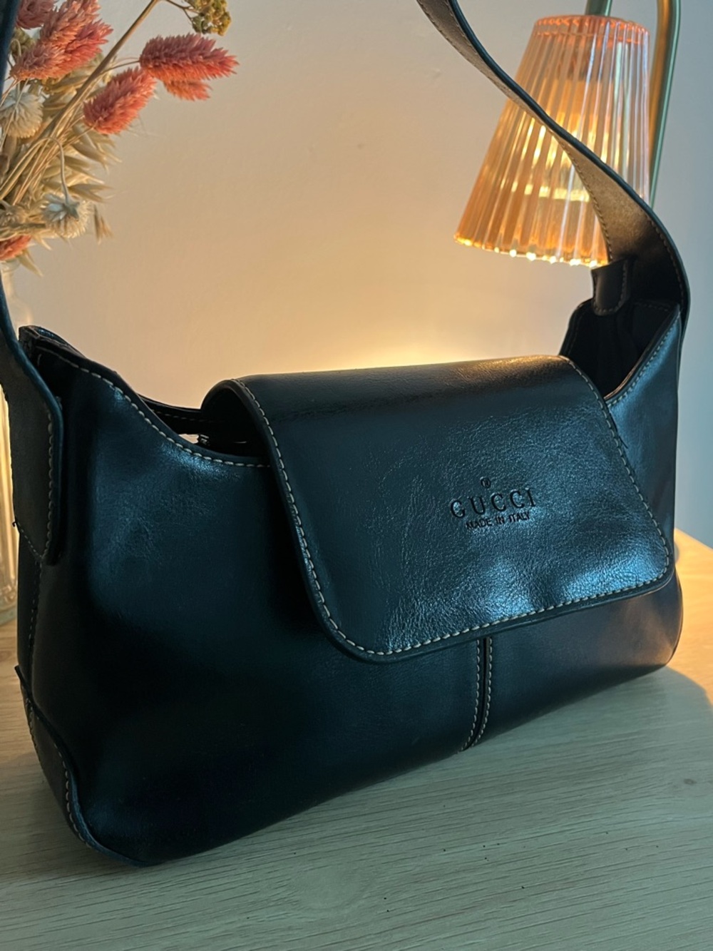 Gucci Black Leather Shoulder Hobo Bag - Picture 4 of 16